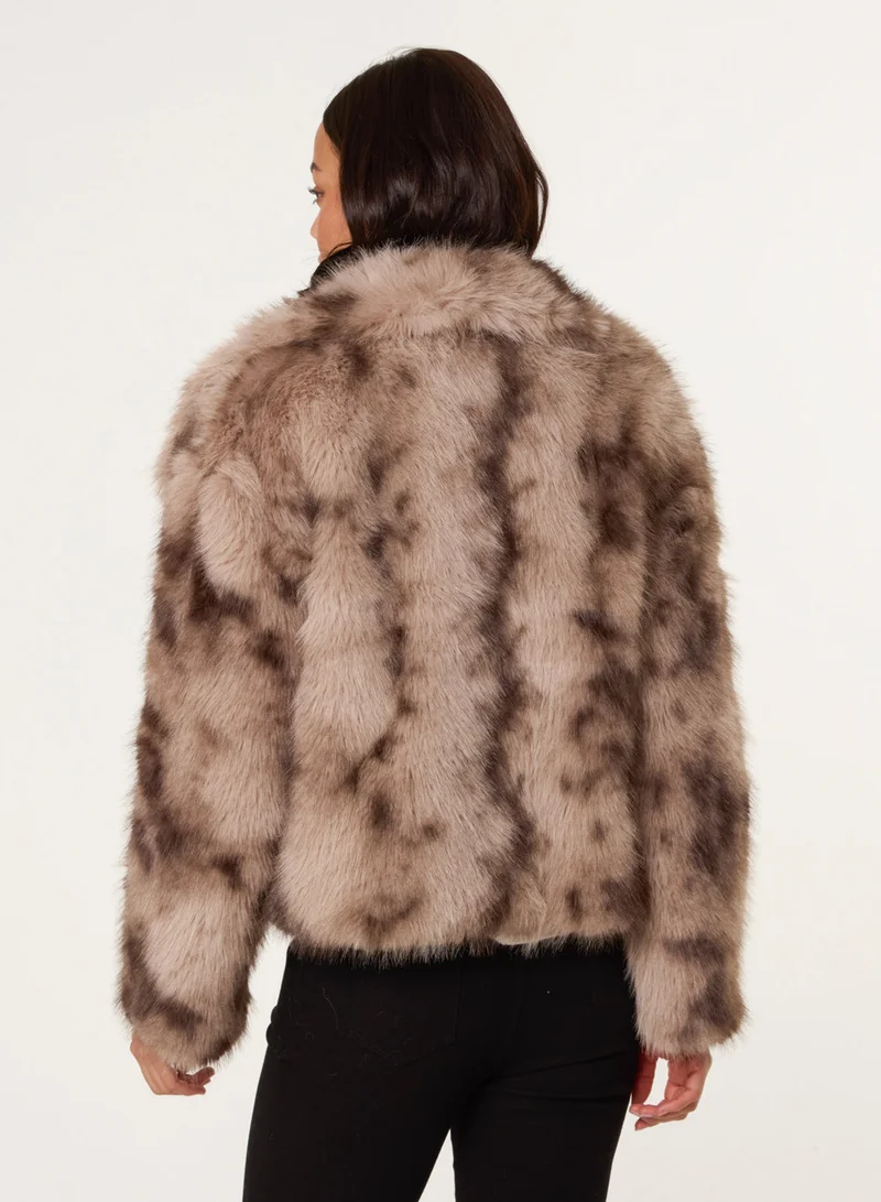 Blue Vanilla Faux Fur Coat